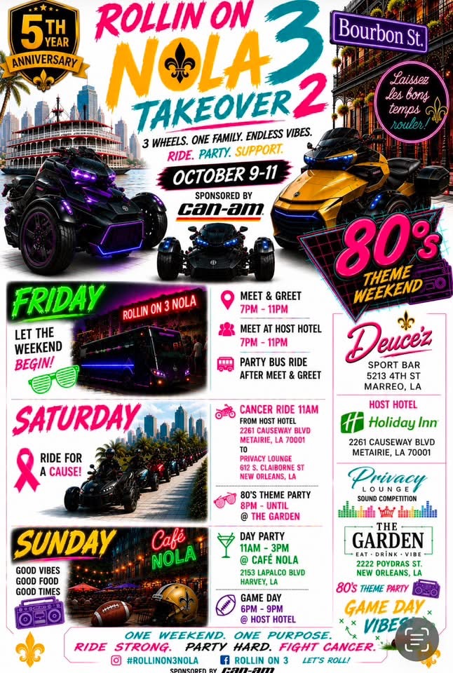 2026 RollinOn3 NOLA Takeover 2 — 80’s Theme Weekend